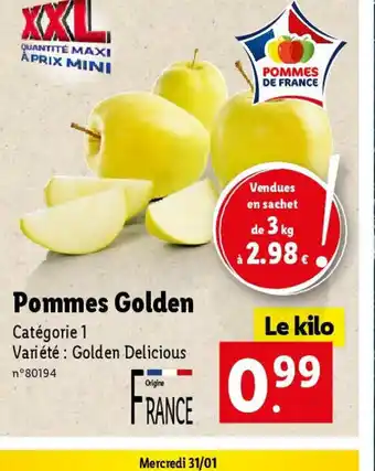 Lidl Pommes Golden offre
