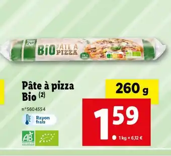 Lidl Pâte à pizza Bio (2) offre