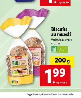 Lidl Biscuits au muesli offre