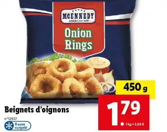 Lidl Beignets d'oignons offre