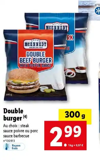 Lidl Double burger offre