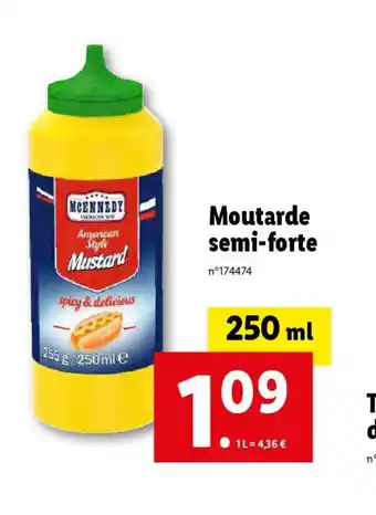 Lidl Moutarde semi-forte offre