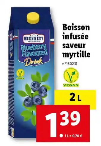 Lidl Boisson infusée saveur myrtille offre