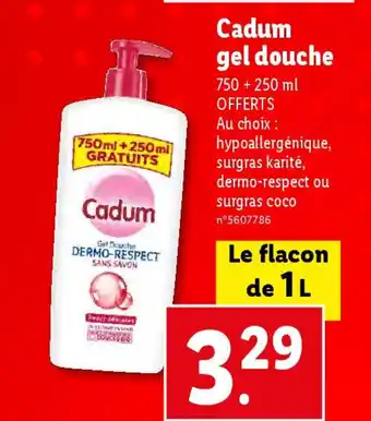 Lidl Cadum Get Douche offre