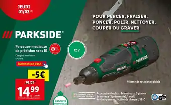 Lidl Perceuse-meuleuse de précision sans fil offre