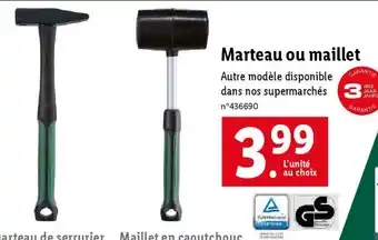 Lidl Marteau ou maillet offre