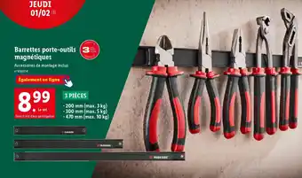 Lidl Barrettes porte-outils (3 magnétiques offre