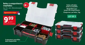 Lidl Boîtes à compartiments empilables offre