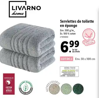 Lidl Serviettes de toilette offre