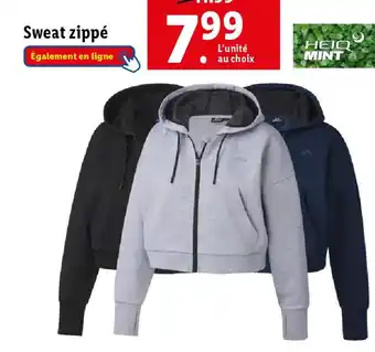Lidl Sweat zippé offre