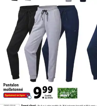 Lidl Pantalon molletonné offre