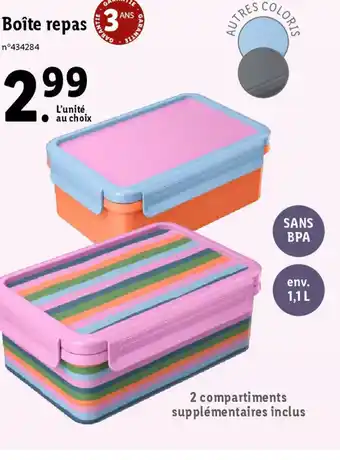 Lidl Boîte repas 3 offre
