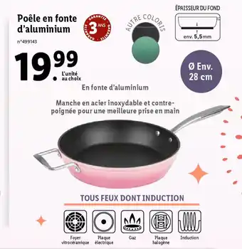 Lidl Poêle en fonte d'aluminium offre