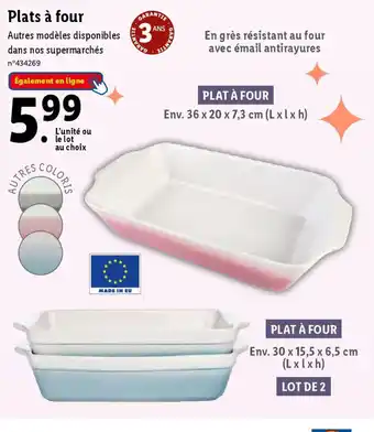 Lidl Plats à four offre