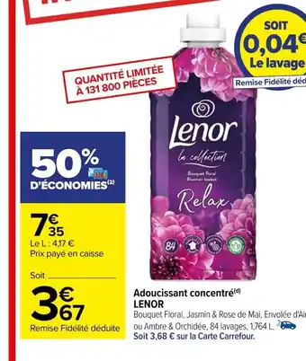 Carrefour Adoucissant concentré(d) LENOR offre