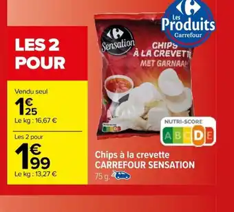 Carrefour Chips à la crevette offre