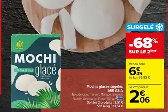 Carrefour Mochis glacés sugelés MEI ASIA offre