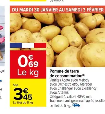 Carrefour Pomme de terre de consommation offre