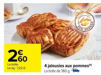 Carrefour 4 jalousies aux pommes offre