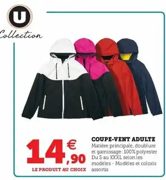 Super U Coupe-Vent Adulte offre