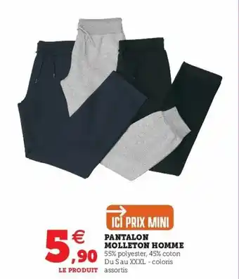 Super U Pantalon Molleton Homme offre