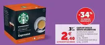 Super U Cafe By Dolce Gusto Starbucks offre
