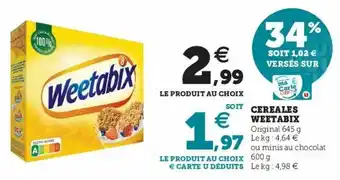 Super U Cereales Weetabix offre