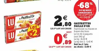 Super U Gaufrettes Paille d'Or offre