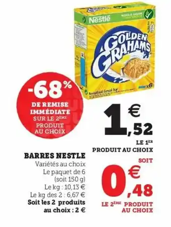 Super U Barres Nestle offre