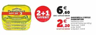 Super U Sardines A l'Huile Parmentier offre