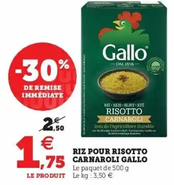 Riz Pour Risotto Carnaroli Gallo