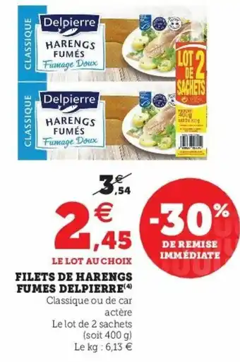 Super U Filets de Harengs Fumes Delpierre offre