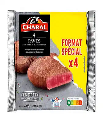 Carrefour 4 pavés de bœuf CHARAL offre