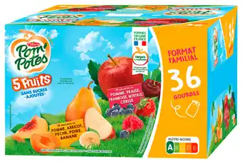 Carrefour POM'POTES Dessert fruitier sans sucres ajoutés Format Familial offre