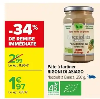 Carrefour Pâte à tartiner RIGONI DI ASIAGO offre