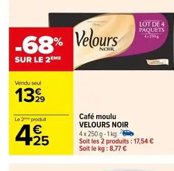 Carrefour Café moulu VELOURS NOIR offre