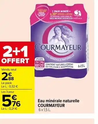 Carrefour Eau minérale naturelle COURMAYEUR offre