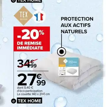 Carrefour Coutte anti acariens offre