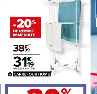 Carrefour Sechoir tour 34m d'etendage offre