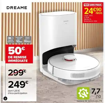 Carrefour Aspirateur robot 2 en 1 offre