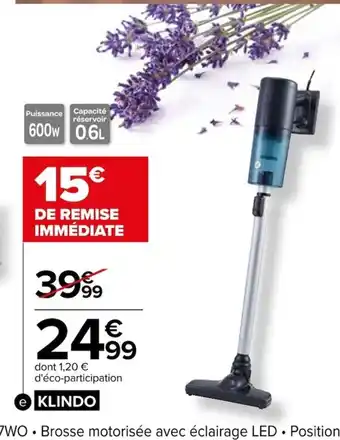 Carrefour Aspirateur balai offre