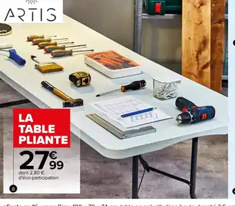 Carrefour Table Pliante multi usage offre