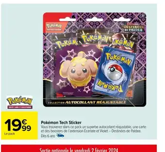 Carrefour Pokemon tech sticker offre