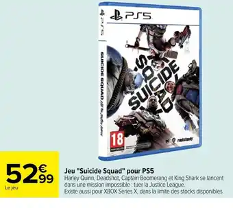 Jeu Suicide squad Pour PS5