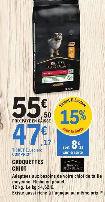 E.Leclerc CROQUETTES CHIOT offre