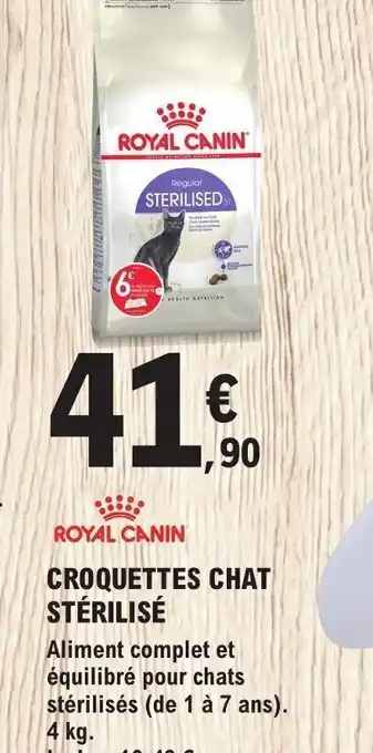 E.Leclerc CROQUETTES CHAT STÉRILISÉ offre