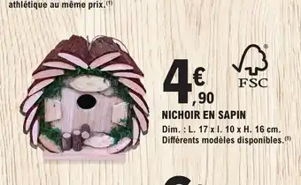 E.Leclerc NICHOIR EN SAPIN offre