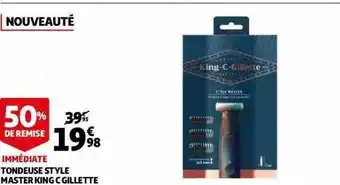 Auchan Tondeuse Style Master King C Gillette offre