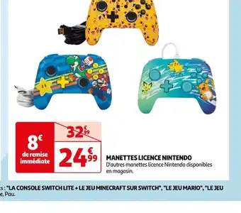 Auchan MANETTES LICENCE NINTENDO offre