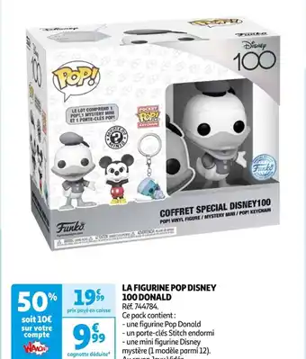 Auchan LA FIGURINE POP DISNEY 100 DONALD offre